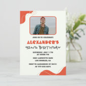 Hommes Photo 42e anniversaire invitations Modern R (Debout devant)