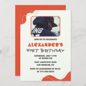 Hommes Photo 51e anniversaire invitations Modern R (Devant / Derrière)