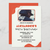 Hommes Photo 54e anniversaire invitations Modern R (Devant / Derrière)