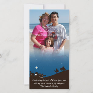 Hommes Sages Lui Demander Photo Carte Christmas