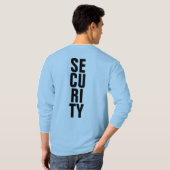 Hommes Sécurité Tshirts modernes Modèle bleu clair (Dos entier)