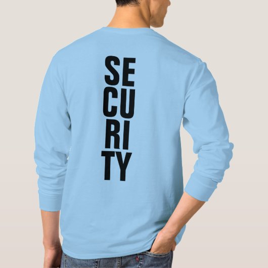 Hommes Sécurité Tshirts modernes Modèle bleu clair (Dos)