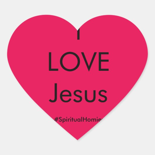 Hommes spirituels Sticker "I LOVE Jesus" (Devant)