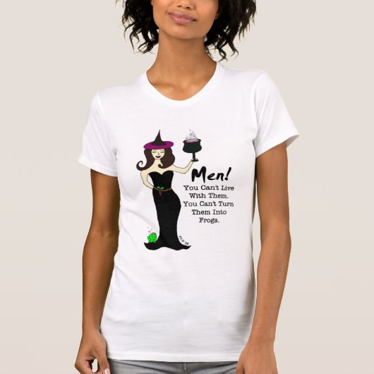 Hommes ! T-shirt de sorcière de vin (Devant)