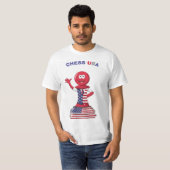 Hommes USA Drapeau Pion T-shirt design génial (Devant entier)