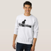 Hommes Vêtements Cendres Sweatshirt Courir Cheval  (Devant entier)