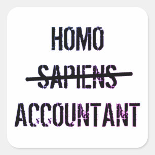 Homo Accountant Vierkante Sticker