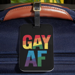 Homo AF LGBT Pride Homo Cadeau Pride Maand Bagagelabel