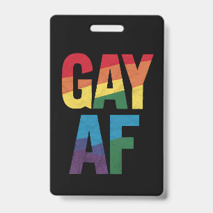 Homo AF LGBT trots homo cadeau trots maand Badge