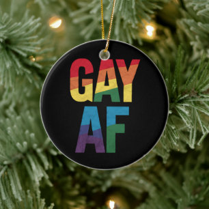 Homo AF LGBT trots homo cadeau trots maand Keramisch Ornament