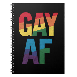 Homo AF LGBT trots homo cadeau trots maand Notitieboek