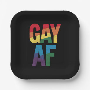 Homo AF LGBT trots homo cadeau trots maand Papieren Bordje