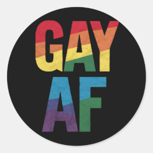 Homo AF LGBT trots homo cadeau trots maand Ronde Sticker