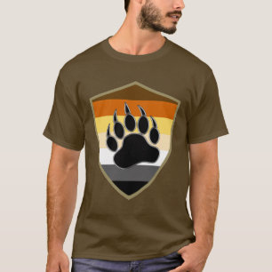 Homo beren vlag Beer Pride Schild Beer Paw T-shirt