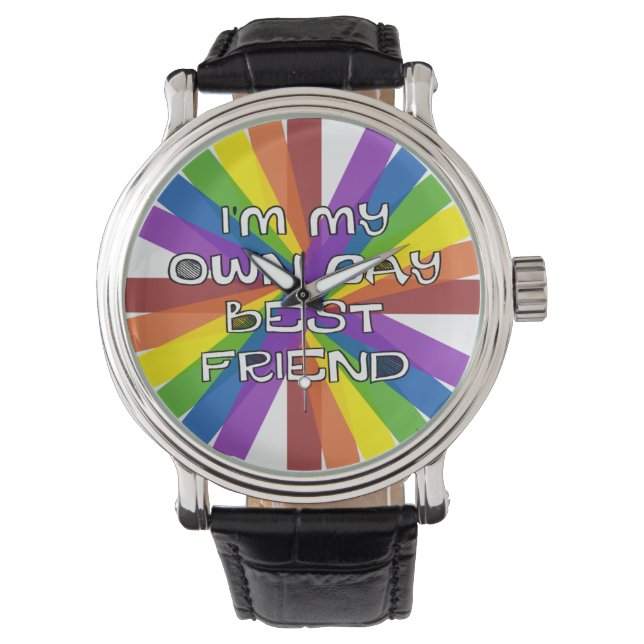 Homo beste vriend - Queer Pride Horloge (Voorkant)