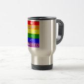 Homo - Blijf Kalme Boodschap - Koffie Reis Mok (Voorkant rechts)