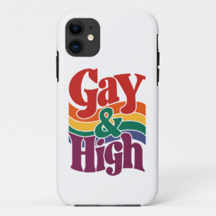 Homo en hoog retro LGBTQ trotsvlag iPhone 11 Hoesje