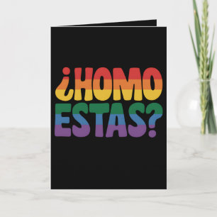 Homo Estas Grappig Spaans Mexicaanse Gay Ally LGBT Kaart