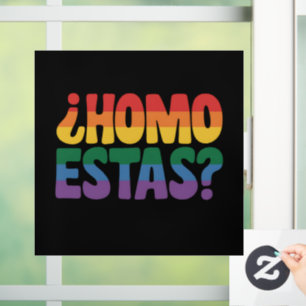 Homo Estas Grappige Spaanse Mexicaanse Gay Ally LG Raamsticker