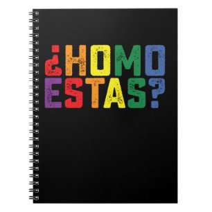 Homo Estas Spaans Mexicaans Grappig Gay Pride LGBT Notitieboek