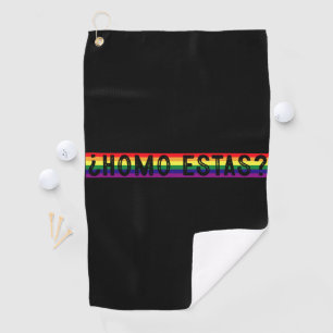 Homo Estas Spaanse Mexicaanse Gay Pride LGBTQ Maan Golfhanddoek