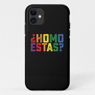 Homo estas Spaanse Mexicaanse Grappige Gay Pride L iPhone 11 Hoesje