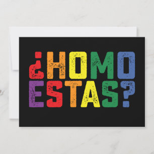 Homo estas Spaanse Mexicaanse Grappige Gay Pride L Kaart