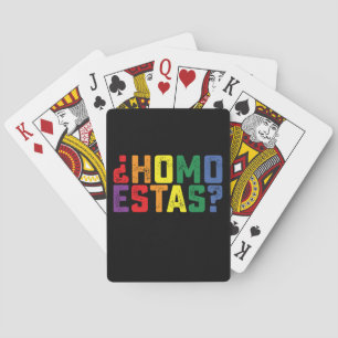Homo estas Spaanse Mexicaanse Grappige Gay Pride L Pokerkaarten