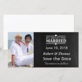 Homo foto bewaar de datum save the date (Voorkant / Achterkant)