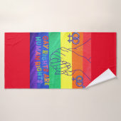 Homo heeft rechten badhanddoek (Badhanddoek)