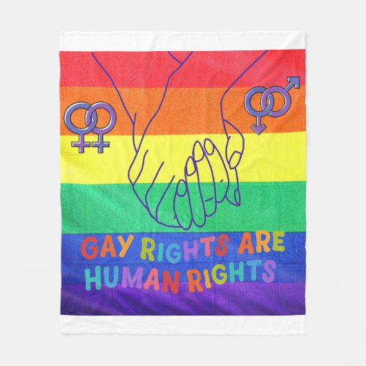 Homo heeft rechten fleece deken (Voorkant)
