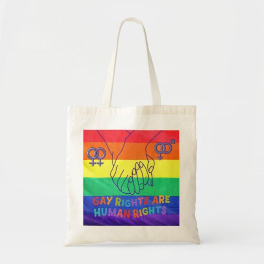 Homo heeft rechten tote bag (Voorkant)