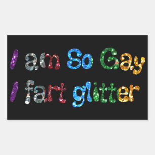 Homo Humor Ik ben zo homo Ik laat glitter glippen Rechthoekige Sticker