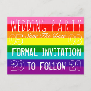 Homo huwelijksfeest uitnodiging Save the date LGBT