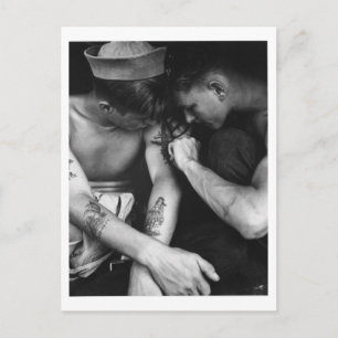  homo-interesses jager met tattoos briefkaart