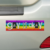 homo is oké bumpersticker (Op auto)