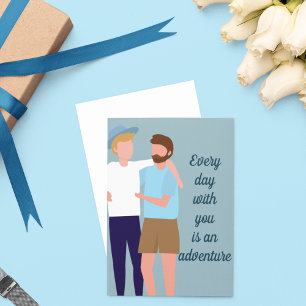 Homo Koppel in Love Jubileum Valentijnsdag Kaart