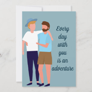 Homo Koppel Verliefd Jubileum Aangepaste Quote Kaart