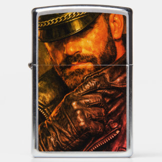 Homo leer vader 1970s biker Zippo aansteker