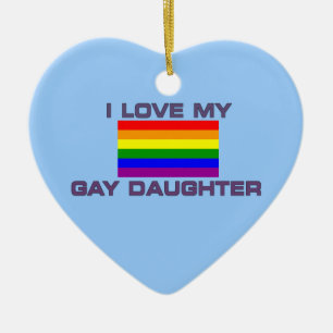 Homo Lesbienne IK HOU VAN MIJN HOMO DOCHTER Keramisch Ornament