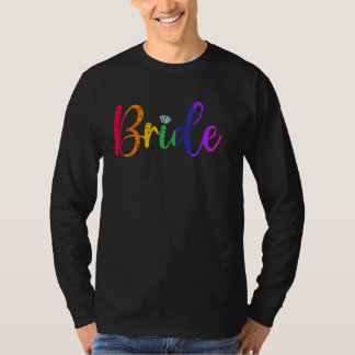 Homo Lesbisch LGBT Trouwfeest Bruid T-shirt vrijge