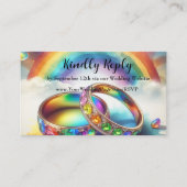 Homo, Lesbisch, LGBTQ Bruiloft antwoord Kaart (Voorkant)