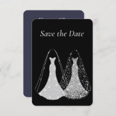 Homo lesbisch Save the date Kaart (Voorkant / Achterkant)