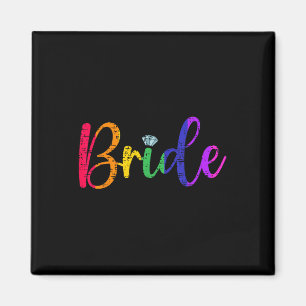 Homo Lesbische LHBT Wedding Party Bruid T-shirt Ba Magneet