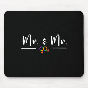 Homo-LGBT-huwelijksfeest voor Mr. en Mr. Honeymoon Muismat