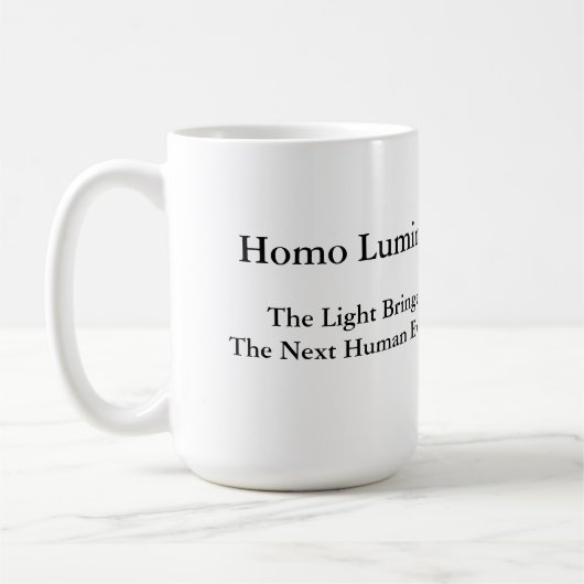 Homo Luminous The Light Bringer Morning Mug 15 oz (Gauche)