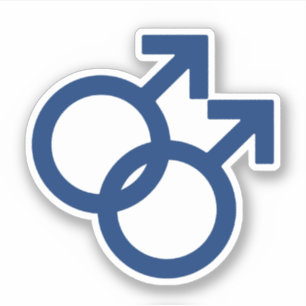 Homo mannelijk geslachtsymbool sticker