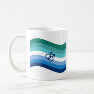 Homo Mannelijke Liefdes trots Azure Golfvlag Koffiemok