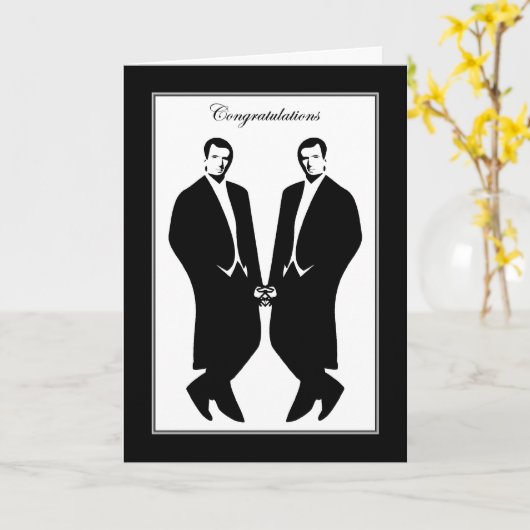 Homo Mannen bruiloft Gefeliciteerd Commitment Mann Kaart