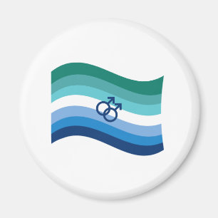 Homo Mannen Liefde Pride Azure Golf Vlag Magneet